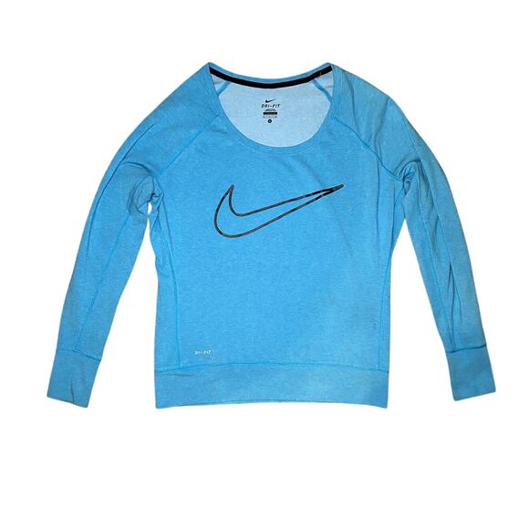 Nike Blue Oversized Dri-FIT Sweatshirt - Women's - Picture 1 of 7